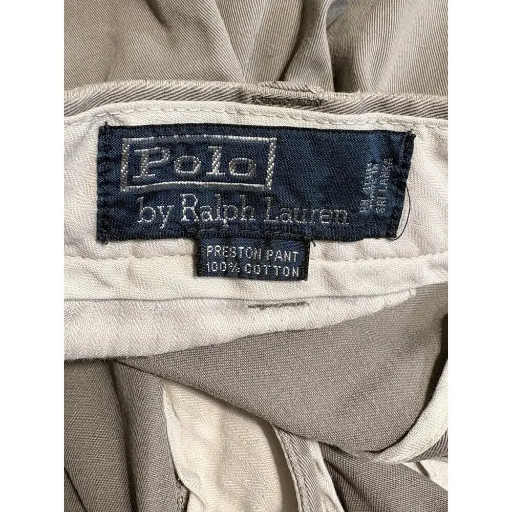 Polo Ralph Lauren Pants Mens 34x32 Grey The Preston Straight Chino Casual Preppy
